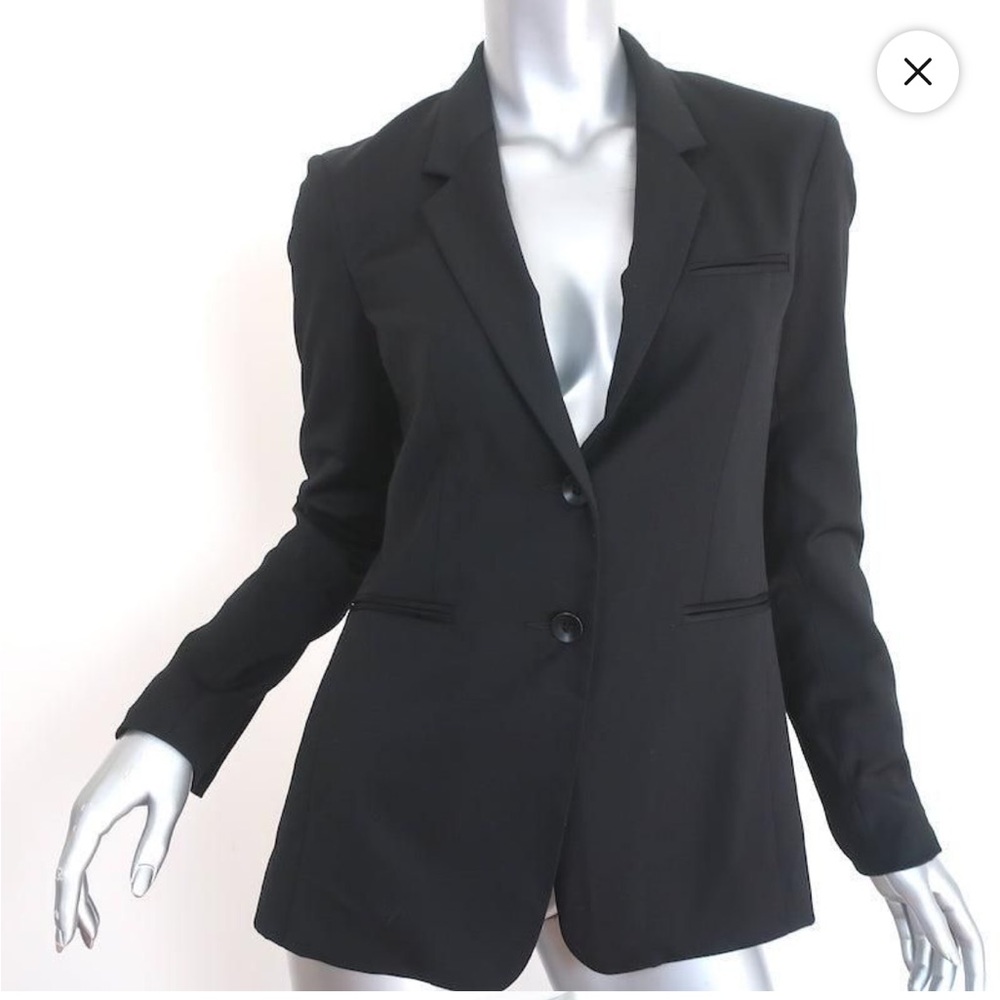 Rag & Bone Black Tailored Blazer Wool-Blend